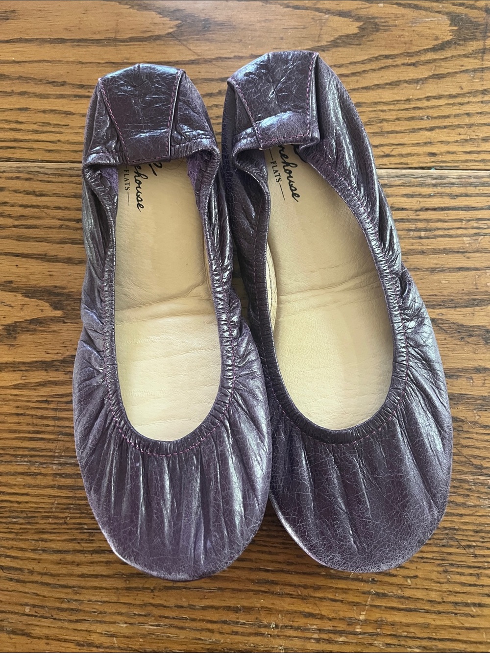 The storehouse leather Ballet Flats with Elastic Topline -